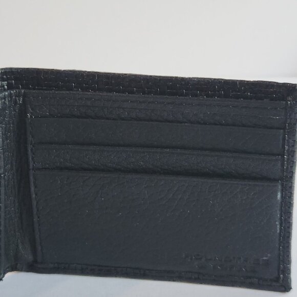 Roundtree & Yorke  Bi-Fold Flip Wallet Genuine Leather Black - Picture 5 of 8